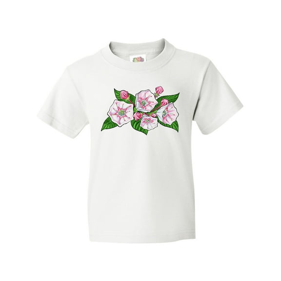 Inktastic Mountain Laurel Flowers Youth T-Shirt