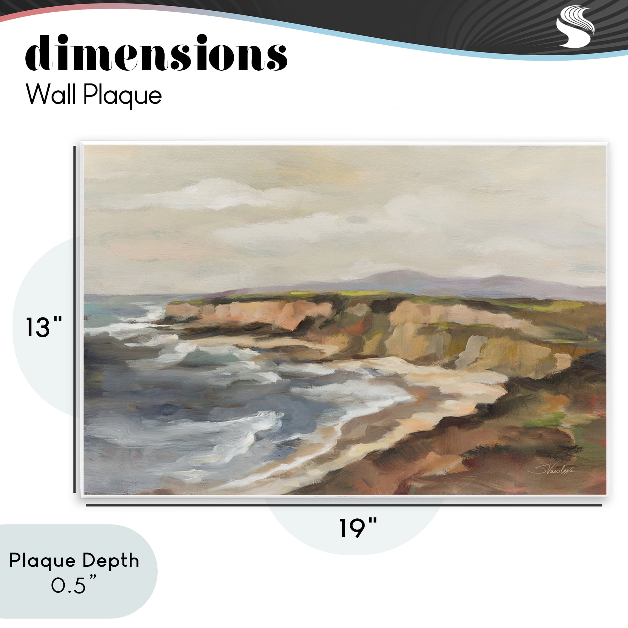 Stupell Industries Rocky Coast Expression Wall Plaque Art, design by Silvia Vassileva