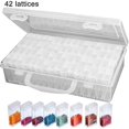 thumbnail image 1 of Caja transparente con cuadrícula, caja de almacenamiento para pintura de diamantes con cuentas hecha a mano, caja de cuentas de arroz de vidrio, caja de accesorios para decoración, 1 of 5