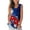 A-Navy, variant on 4th of July Women's V Neck American Flag Printed Tank Tops Patriotic Holiday Loose Fit Summer Casual Sleeveless Top
