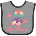 thumbnail image 3 of Inktastic 2nd Birthday Retro Flowers 2 Year Old Girl Girls Baby Bib, 3 of 4