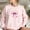 Pink, variant on CLOISE Women's Sweatshirts Graphic Pullover Sweatshirts Crew Neck Long Sleeve Hoodies Shirts Pink Drop Shoulder Basic Tops Fall Comfy Preppy Outfits XL