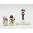 thumbnail image 5 of Ceramic Snowman Salt Pepper Toothpick Holder 5.375in Christmas, 5 of 5