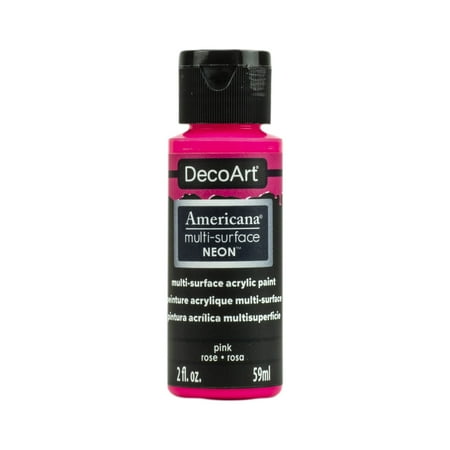 UPC: 0766218074737 | DecoArt Americana Multi-Surface Acrylic Color 2 oz. Neon Pink
