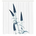 thumbnail image 3 of Ambesonne Flower Shower Curtain, X-Ray View of a Blossom, 69"Wx75"L, Teal White, 3 of 5