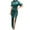 Green, variant on Summer Dresses For Women 2025 Sevevn Women's Round Neck Short Sleeved Hem Slit Tight Long Dress