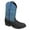 Black/Blue, variant on Smoky Mountain Girls Brown with Pink Stitch Monterey Western Cowboy Boots, size 3.5 Youth