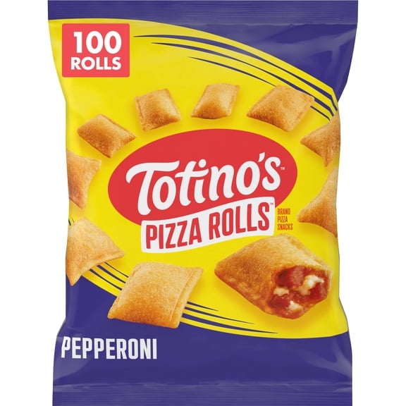 Totino's Pizza Rolls, Pepperoni Flavored, Frozen Snacks, 100 Rolls, 48.8 oz
