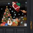 thumbnail image 3 of Pegatina navideña de árbol, Papá Noel, moscas en una escoba, pegatina de ventana de exhibición de vidrio, muñeco de nieve, alce, decoración del hogar, pegatinas de pared de ventana, 3 of 4
