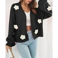 thumbnail image 2 of Cardigan Sweater for Women Floral Print Loose Casual Button Down Open Front Knit Cardigans Alsol Lamesa, 2 of 6