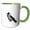 Green/White, variant on 3drose, Side View of a Magnificent Hooded Crow, 11oz Two-tone Red Mug