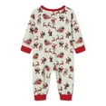 thumbnail image 6 of Elippeo Family Matching Christmas Pajamas, Baby Romper/Snowman Letter Pattern Long Sleeve Tops and Elk Santa Print Pants Sleepwear Set, 6 of 10