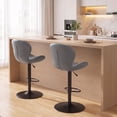 thumbnail image 6 of Waleaf Modern Adjustable Swivel Bar Stools Set of 2, Faux Leather Counter Height Bar Chairs with Back and Footrest for Kitchen Island, 6 of 8