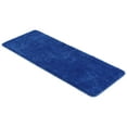 thumbnail image 5 of Evideco French Home Goods Royal Blue Microfiber Polyester Double Sink Bath Mat Runner - 48"L x 20"W, 5 of 6