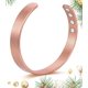 thumbnail image 3 of Pulsera magnética de cobre de desintoxicación linfática para mujeres hombres artritis túnel carpiano alivio del dolor drenaje linfático terapéutico elegante 99,9% pulseras magnéticas de cobre sólido 2, 3 of 5