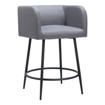 Horbat Counter Stool Gray Counter Stool, Modern Style, Comfy and durable polyester fabric, Plywood, Indoor Bar