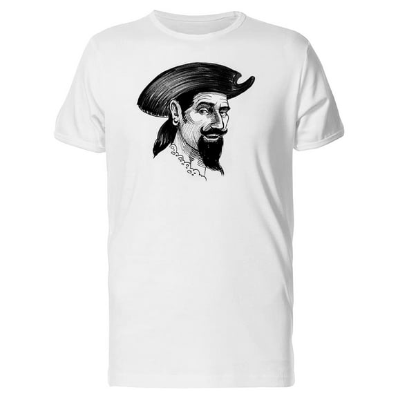 Grunge Pirate Captain Sketch Tee Men's -Image by Shutterstock