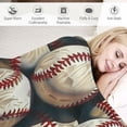 thumbnail image 3 of TIAOTIAOHOU Retro Baseball Pattern Throw Blanket for Boys Men Teens Adults Soft Flannel Plush Lightweight Warm Cozy Blanket for Bed Couch Sofa Travel, 3 of 6