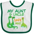 thumbnail image 3 of Inktastic My Aunt and Uncle Love Me Dinosaur Boys Baby Bib, 3 of 4