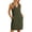 Army Green, variant on Summer Women's Sleeveless Mini A-Line Dress Open Button Pocket Loose Long Casual Daily Out Wear