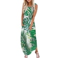 thumbnail image 3 of WILLBEST Vestidos de Mujer, Vestido Informal Holgado de Verano con Estampado de Bolsillos y sin Mangas para Mujer Grande, 3 of 3