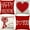 Red, variant on Valentines Day Pillow Covers 18x18 Set of 4, Heart Lock Valentines Day Decorations, Love You More Than I Can Say Throw Pillow Covers for Couch, Valentines Day Gifts for Him/Her