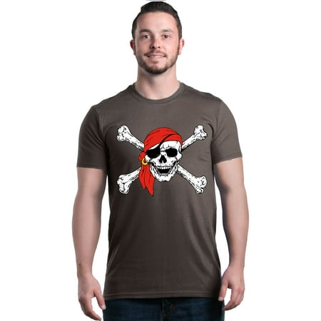 Shop4Ever Men's Skull and Crossbones Pirate Flag Graphic T-shirt