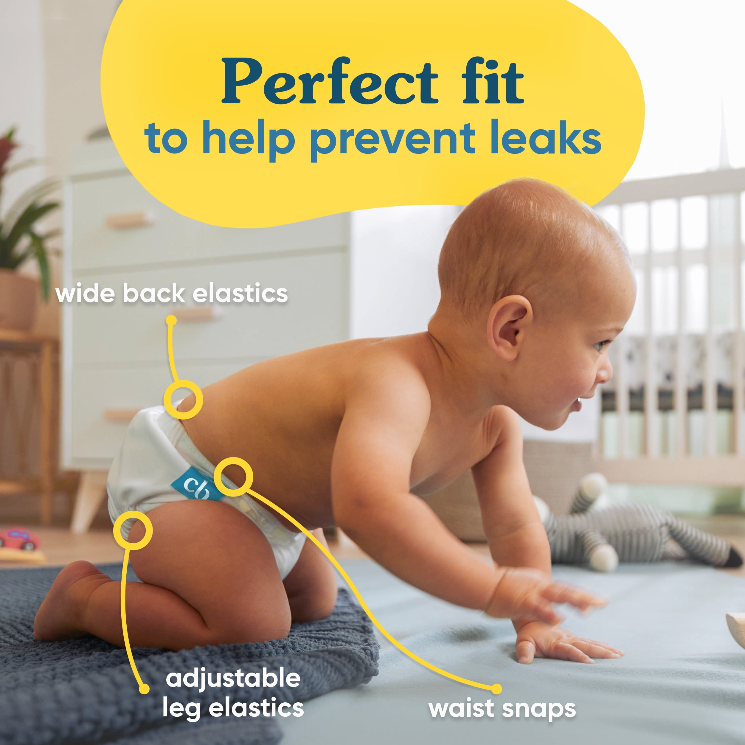 Charlie Banana Baby Washable Reusable Cloth Diapers One-Size Multi-Color CB Leaf 1 Pack
