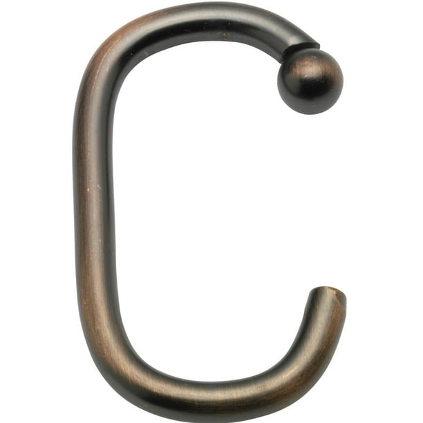 Royal Bath C Type Oil Rubbed Bronze Heavy Weight Metal Shower Curtain Hooks, Set Of 12 Walmart