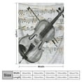 BCIIG Violin Throw Blanket, Symphony Classical High Art Music