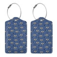 thumbnail image 3 of Pofeuu Raccoon blue point Print Luggage Tags, Privacy Cover ID Label with Stainless Steel Loop and Address Card for Travel Bag Suitcase-1, 3 of 5