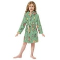 thumbnail image 6 of FORMRS Niños Bathrobe Unisex Hooded Robe Soft Plush Pajamas Sleepwear, Size 2-3T, Christmas Cookies, 6 of 7