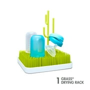 Boon Grass Countertop Drying Rack, Low-Profile Easy to Clean Baby Bottle Drying Rack, Green