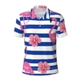 thumbnail image 2 of Daiia Flamingo Pattern Men’s Polo Shirts,Solid Deck Shirt,Classic Fit, Breathable Cotton Polo for Casual and Sport Wear-Medium, 2 of 7