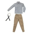 thumbnail image 3 of Camisa, pantalones y cinturón 1: 6 para de acción de 12 pulgadas , , HT PH, Enterbay Male Hot Stuffed Male Body Zulema Figura de acción Camisa a cuadros, 3 of 8