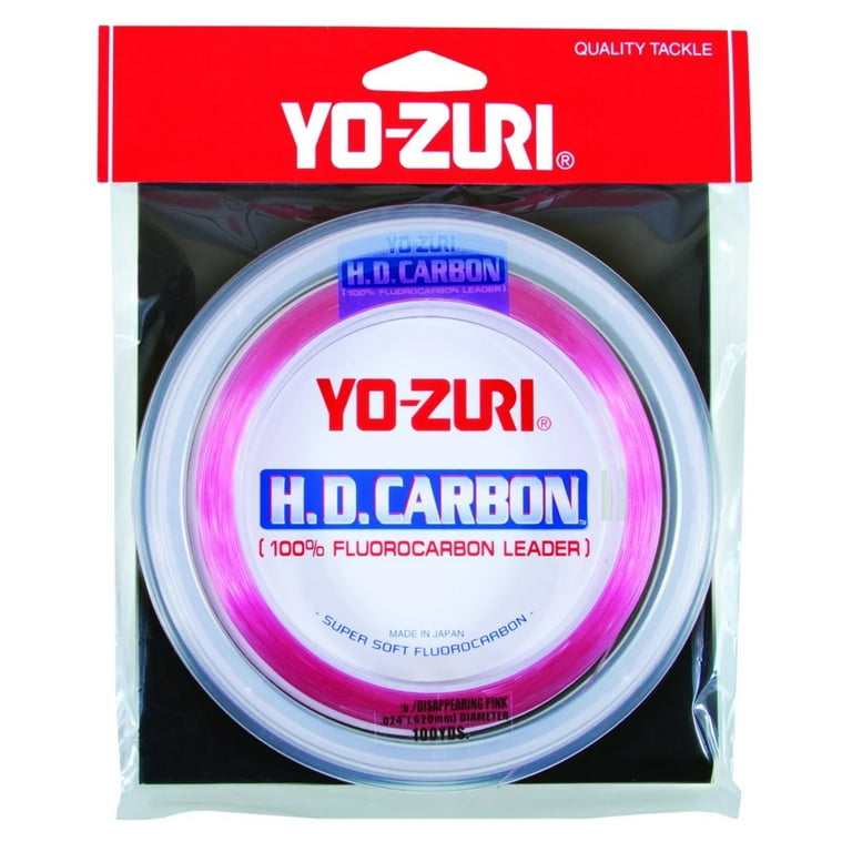 Yo-Zuri HD Disappearing Pink Fluorocarbon Leader 30yd - 25 lb