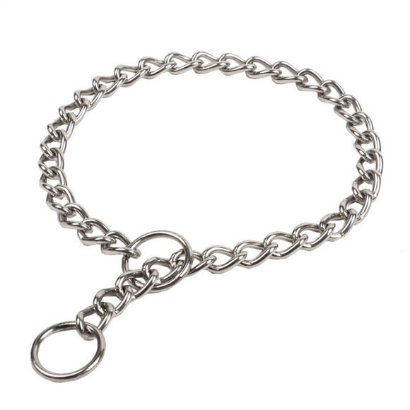 Collar de cadena para adiestramiento de perros SGODA, 24 cm y 3,5 mm, acero inoxidable