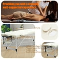 thumbnail image 3 of VIRRMO Portable Massage Table,84 Inch Aluminium Massage Bed with Neck Stretcher , Adjustable Lash Bed Massage Bed Tattoo Table for Eyelash Extensions Beauty Tattoo Spa (Cream), 3 of 7