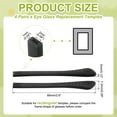 thumbnail image 2 of Uxcell 4 Pairs Eye Glass Replacement Temples, Silicone Anti-Slip Eyeglass End Tips Glasses Retainers Fits 1x2mm for Rectangle Thin Metal Eyeglass Sunglasses Temple, Black, 2 of 6