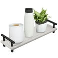 thumbnail image 1 of HONMEET Vanity Tray Bathroom Tray Stainless Steel Water Absorption Light Grey 1 Set Home Organization, 1 of 8