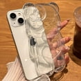 thumbnail image 2 of Compatible with iPhone Case,Cute Kawaii 3D Cartoon Heart Bear Camera Lens Protection Clear Shockproof Cover Phone Case (White,iPhone 12), 2 of 7