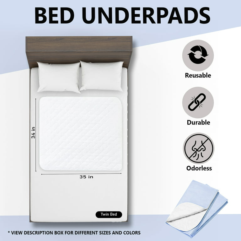 Platinum Care Pads Reusable Bed Pads - Waterproof & Washable Incontinence  Bed Pads - Mattress Protector Pad for Adults, Kids, Elderly, Dogs and Pet