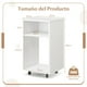 thumbnail image 3 of Archivador Vertical Rodante Costway con 2 Estantes Abiertos Soporte para Impresora Blanco 33 x 30 x 58 cm, 3 of 9