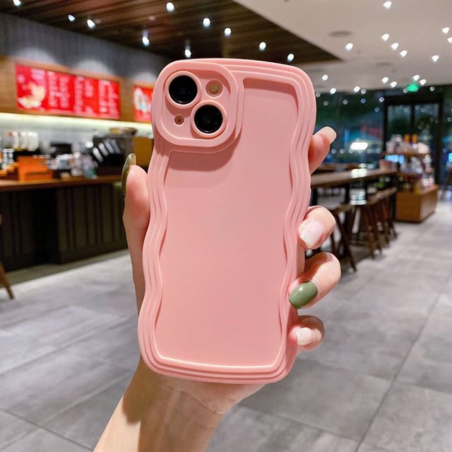 Hot Soft Silicone Wave Lens Protection Phone Case For iPhone 15 14 13 12 11 Pro Max Plus X XS XR Cover 8 For iPhone 15Pro Max