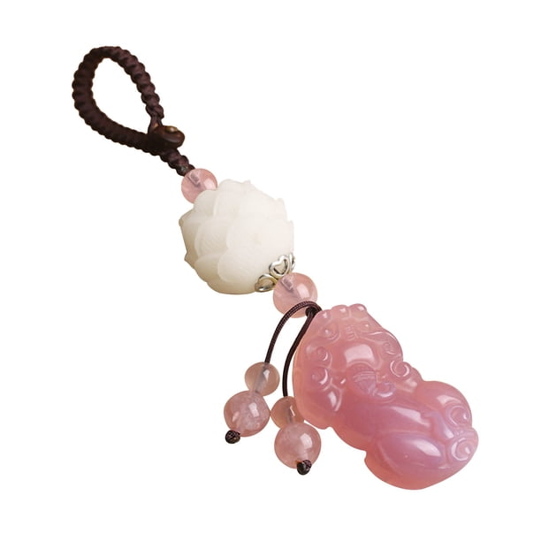 Llavero Feng Shui con colgante de ágata, ágata natural, regalo de la suerte, marco de metal, portátil, para oficina, piedra preciosa de ágata, amuleto de la suerte, decoración Feng Shui,
