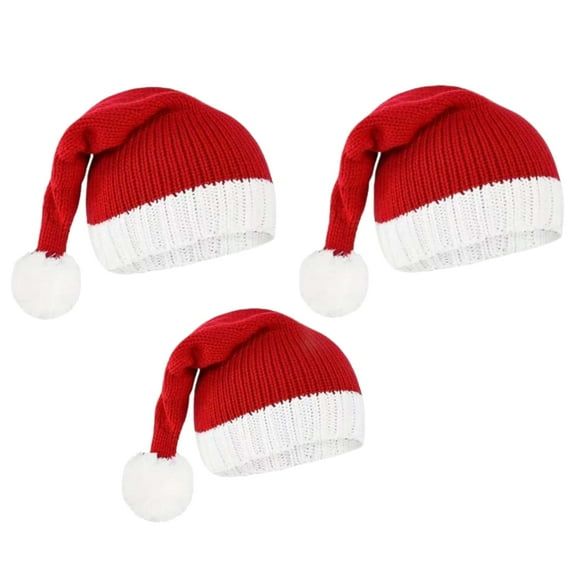 3pc Christmas Knit Family Hats – Cozy Winter Holiday Matching Beanie for Kids & Adults