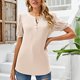 thumbnail image 2 of Camiseta diaria Nikou camiseta de manga abullonada informal cuello redondo Talla S, 2 of 6