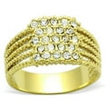 thumbnail image 1 of Women IP Gold Stainless Steel Ring with Top Grade Crystal in Clear - Size 6, 1 of 1
