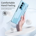 thumbnail image 4 of SaniMore for Samsung Galaxy Z Fold 6 Folding Magnetic Hinge Protection Case with Tempered Glass Film, PU Leather Cover with Wireless Charging & Kickstand Full Body Protective Shell, Blue, 4 of 8