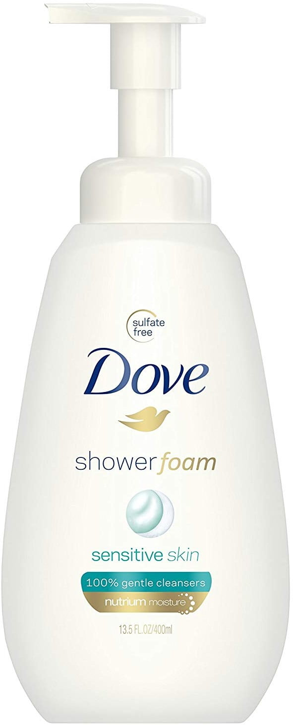 Dove Shower Foam Sensitive Skin Foaming Body Wash 13.5 oz (Pack of 3